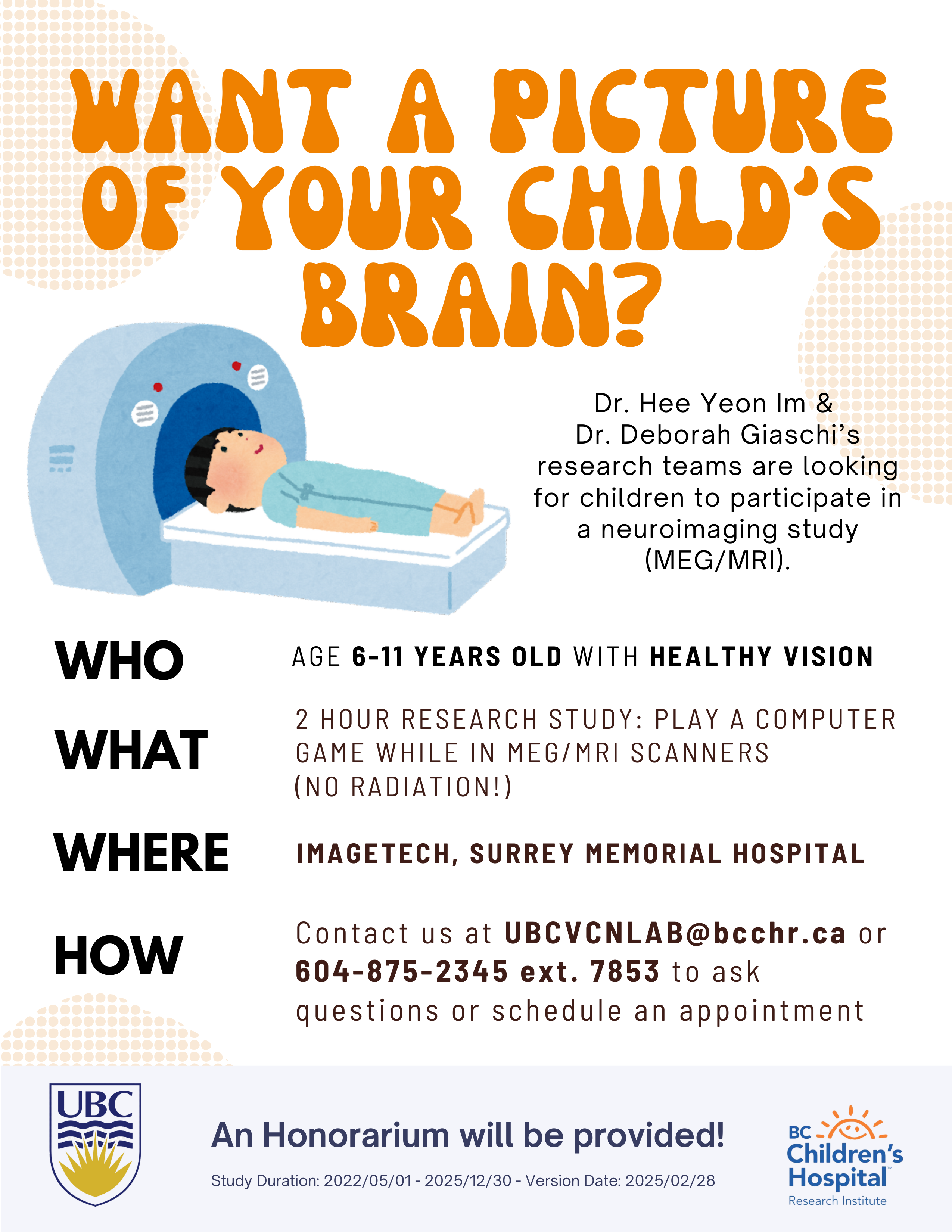 Children MEG/MRI research study