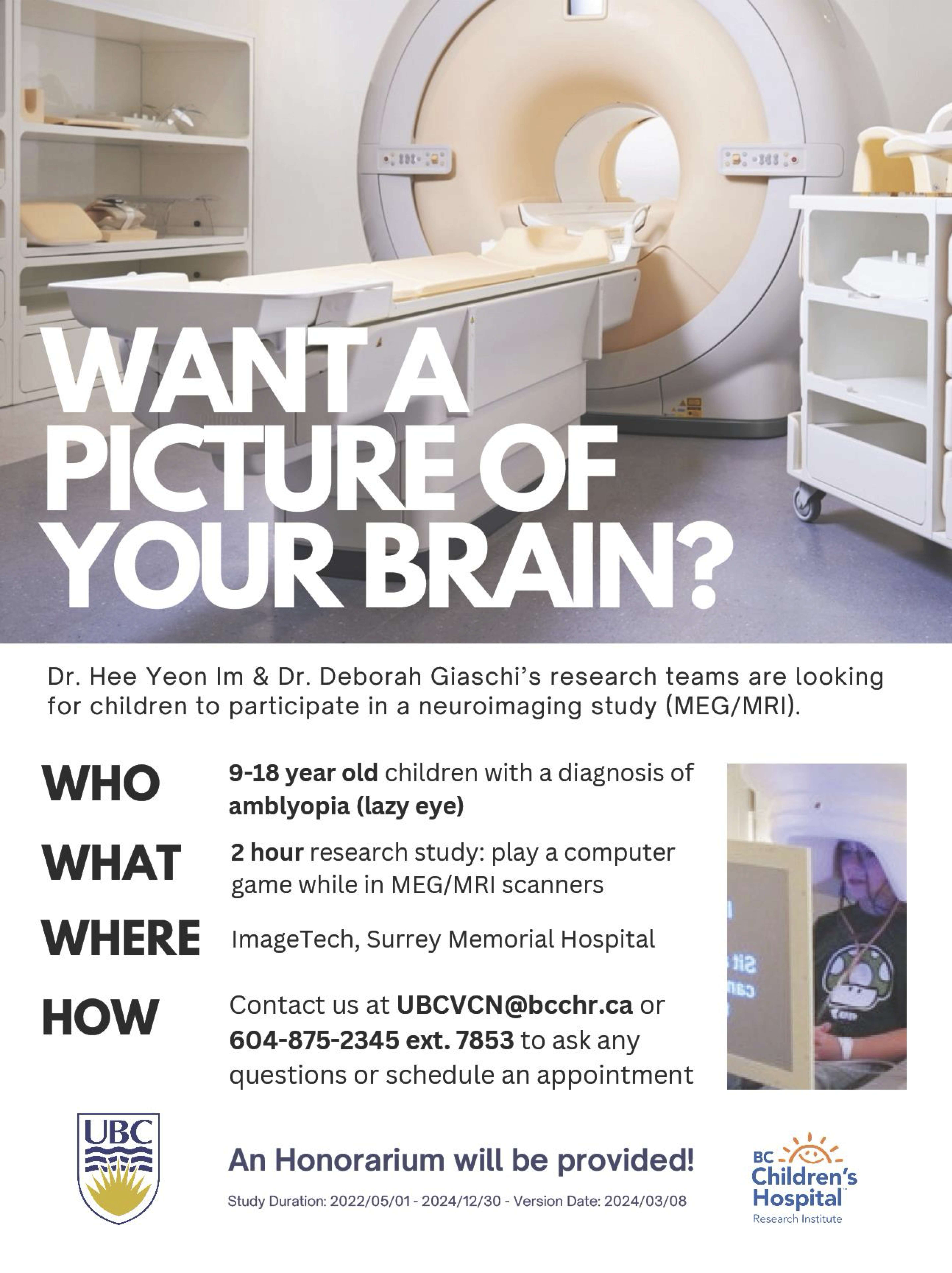 Children MEG/MRI research study