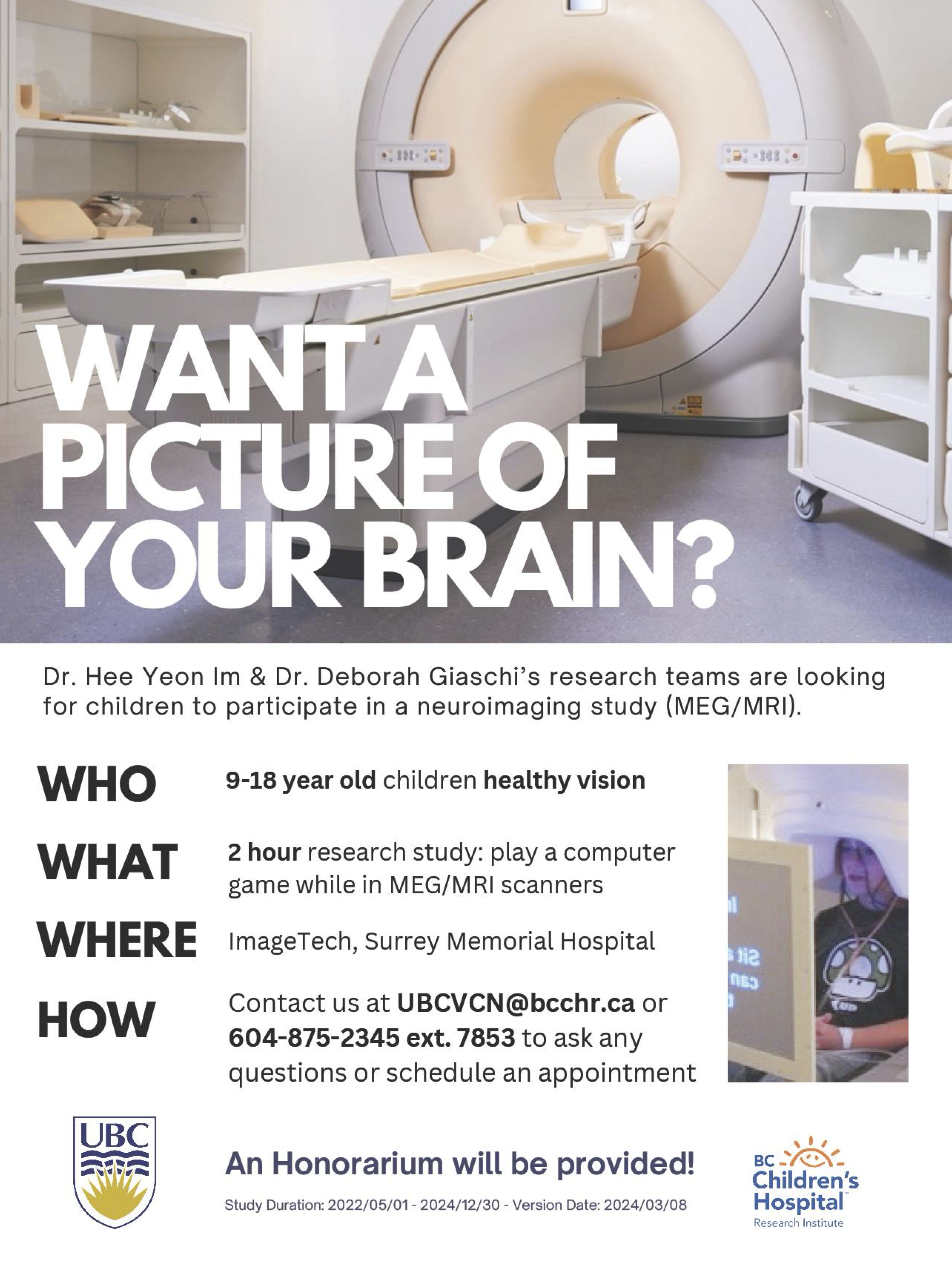 Children MEG/MRI research study