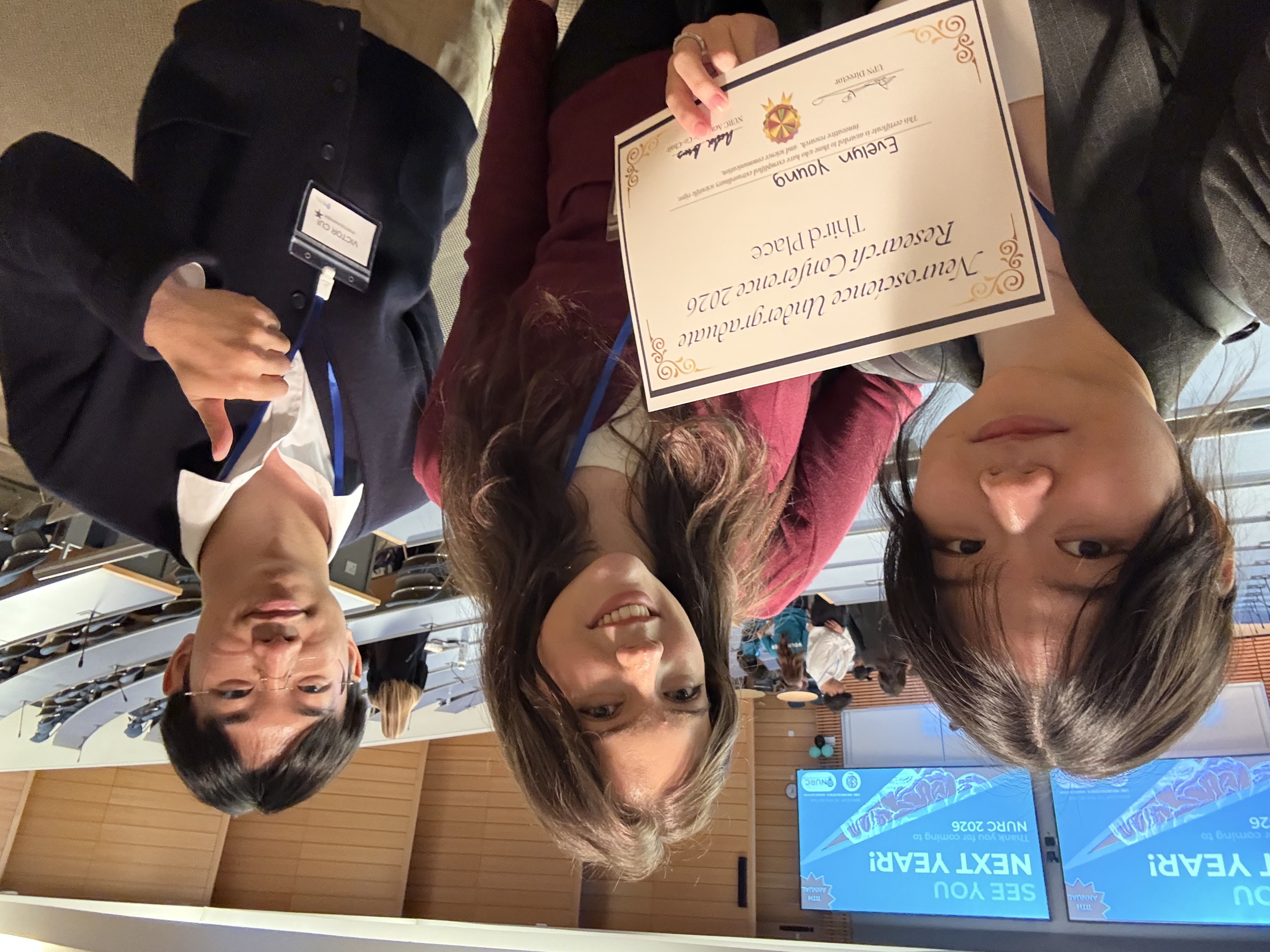 Evelyn, Victor, and Dominika at UBC Neuroscience Undergraduate Research Conference (NURC)