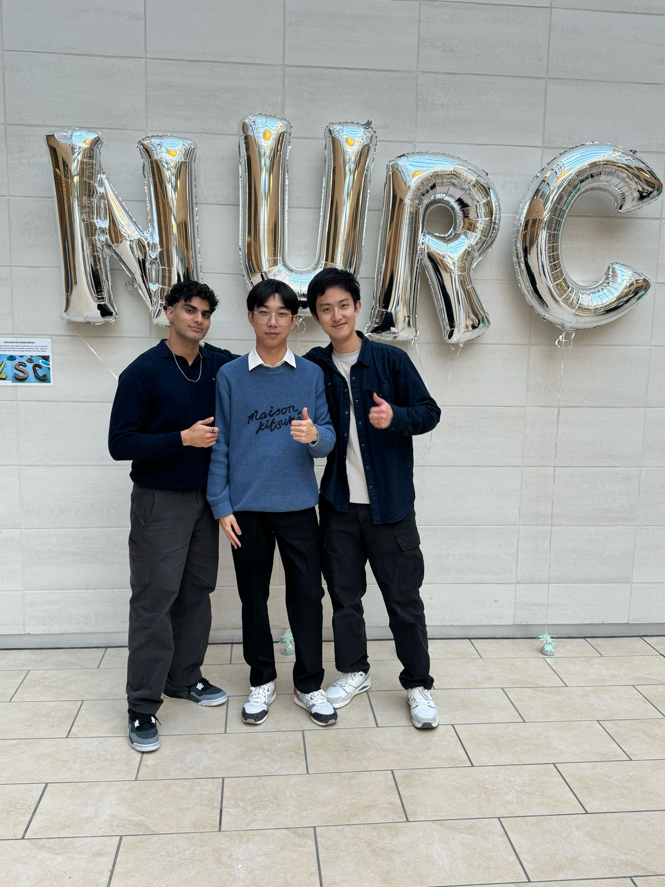 Adi, Victor, Luke at NURC (UBC, 2025)