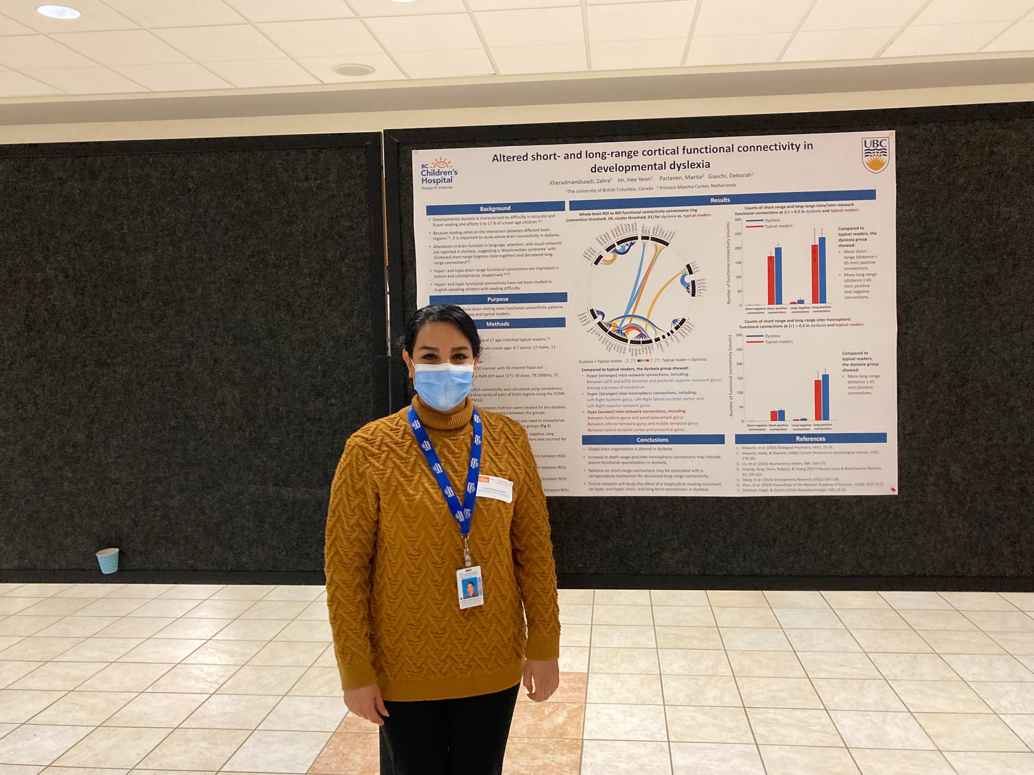 Zahra (Ph.D. student) at Research Day (2022), BC Children’s Hospital, Brain, Behaviour, & Development Theme